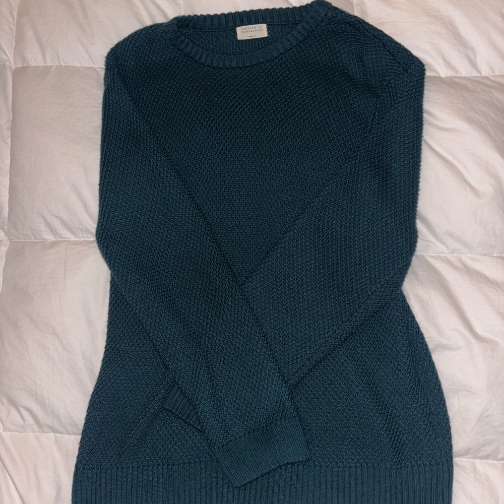 Oversized Candy & Caviar Elegant Teal Crew Neck Sweater
